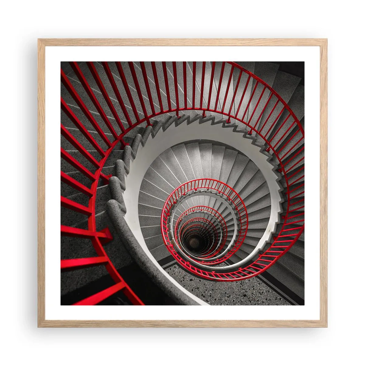 Plakát v rámu světlý dub - Architektonické hry - 60x60 cm