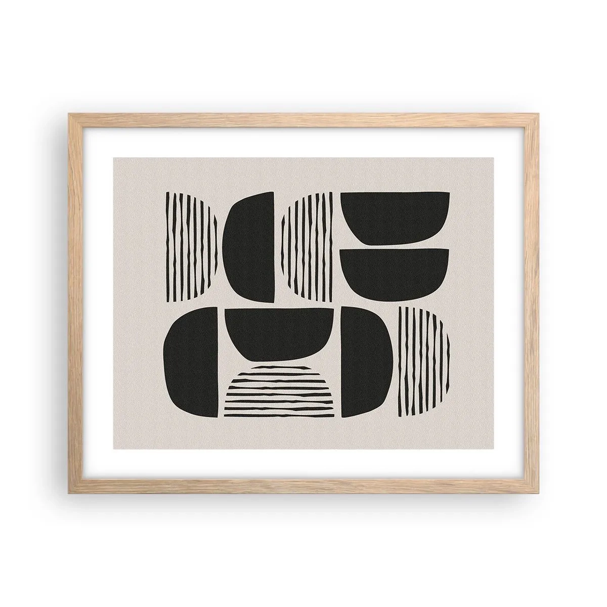 Plakát v rámu světlý dub - Polovičaté soustavy - 50x40 cm