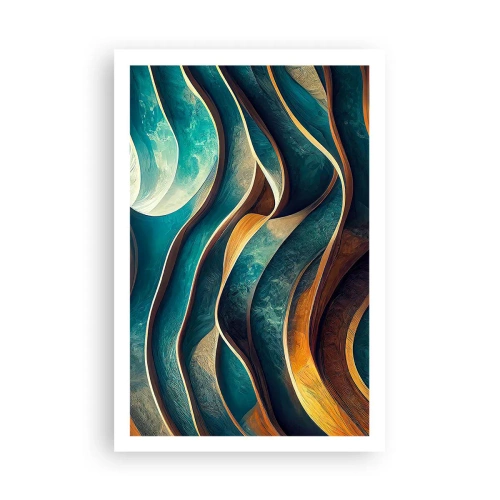 Plakát - Meandry modré - 61x91 cm
