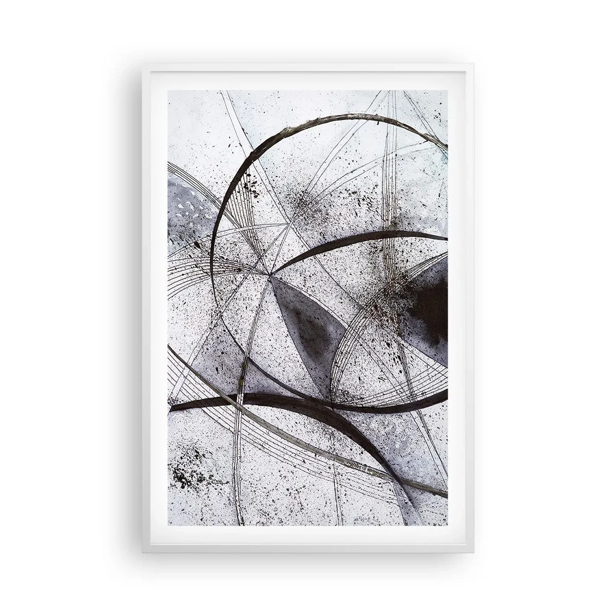 Plakát v bílém rámu - Futuristická fantazie - 61x91 cm