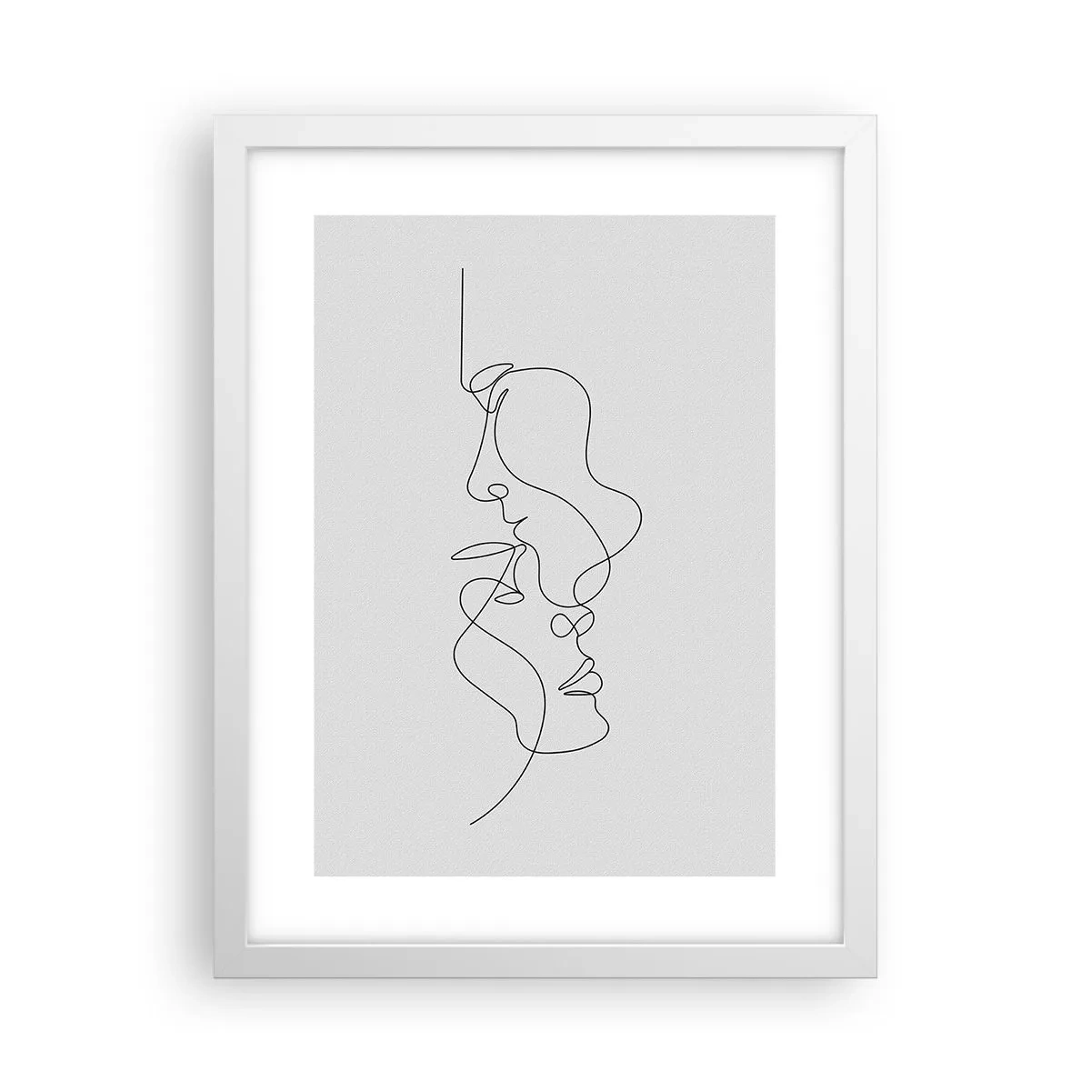 Plakát v bílém rámu - Žár vášnivých tužeb - 30x40 cm