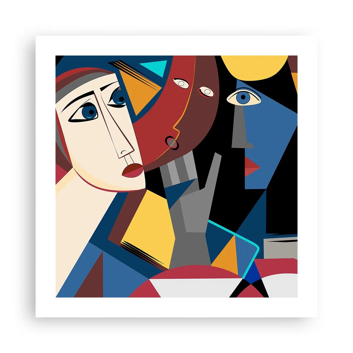 Plakát - Konverzace kubistů - 50x50 cm