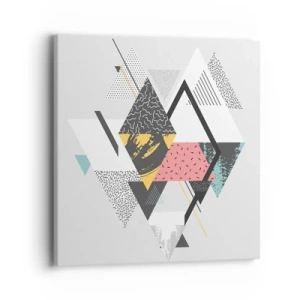 Obraz na plátně - Variace na trojúhelník a kosočtverec - 40x40 cm