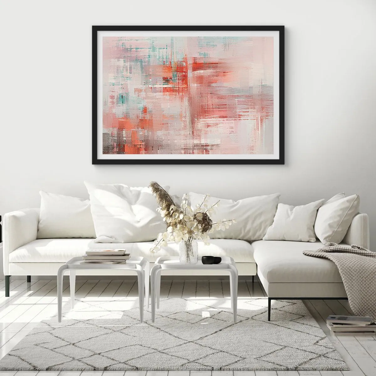 Plakát v černém rámu - Zamlžené. Ale růžové - 91x61 cm