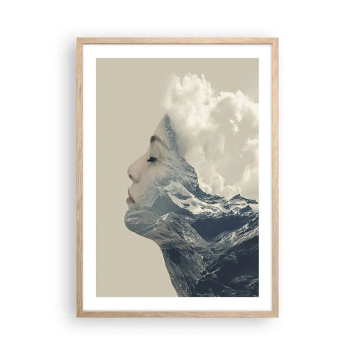 Plakát v rámu světlý dub - Krása živlů - 50x70 cm