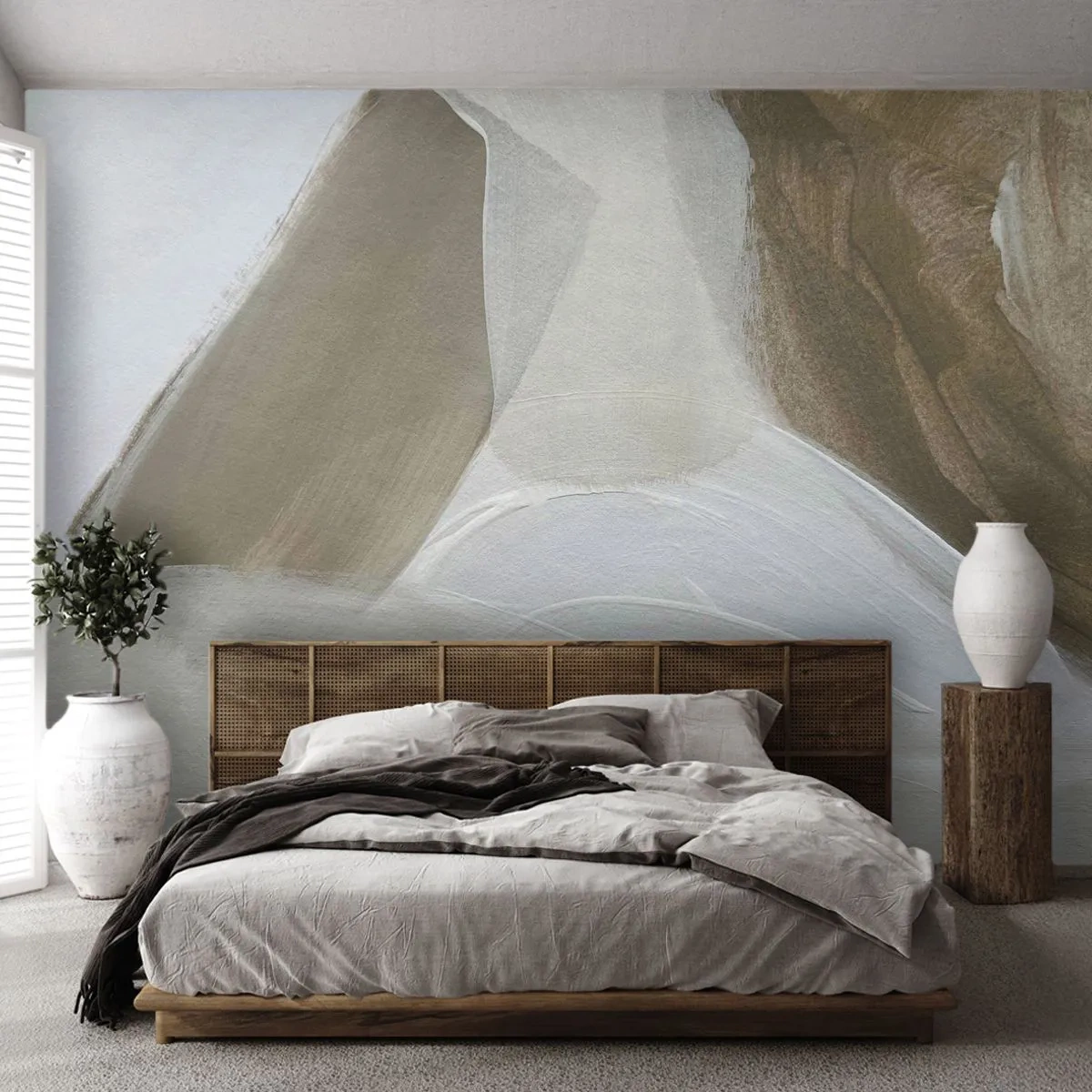 Fototapeta Premium Canvas - Vlna bílé - Jasný, Kus, Minimalistický - 450x315 cm