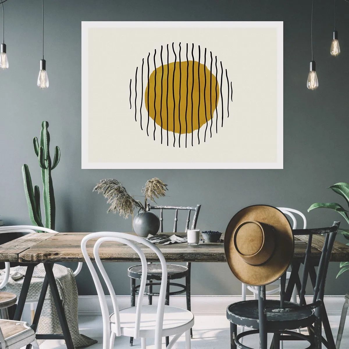 Plakát - Abstrakce chvějící se žárem - 70x50 cm