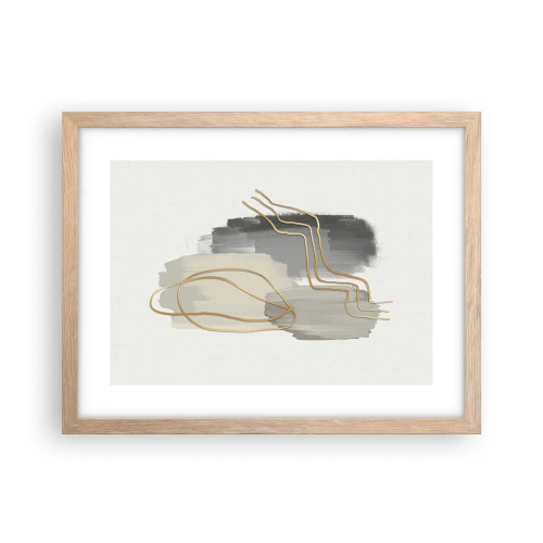 Plakát v rámu světlý dub - Trvání a pohyb - 40x30 cm