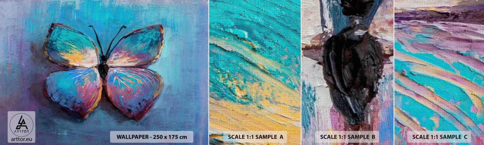 Vzor Fototapety Premium Canvas - V celé své kráse - Motýl, Kus, Malování - 100x30 cm