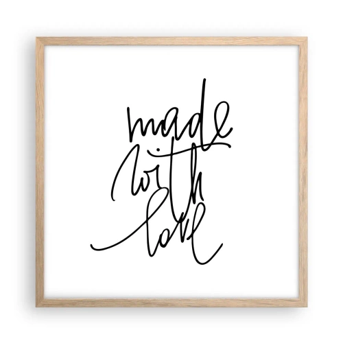 Plakát v rámu světlý dub - Nejlepší značka - 50x50 cm