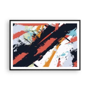 Plakát v černém rámu - Dynamická kompozice - 100x70 cm