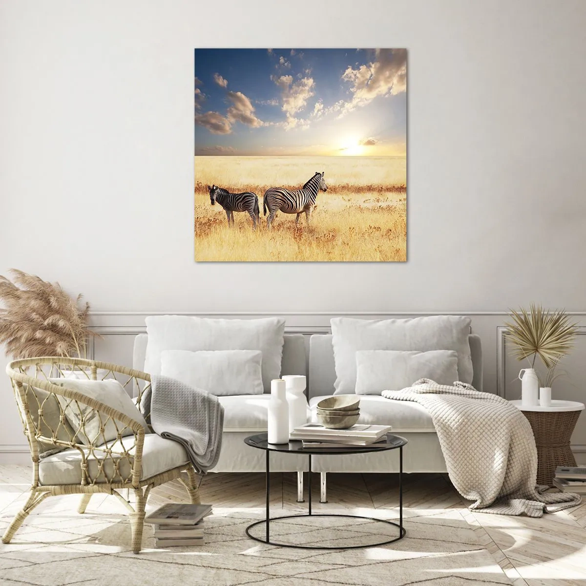 Obraz na skle - Jdi odsud, neruš klid - 50x50 cm