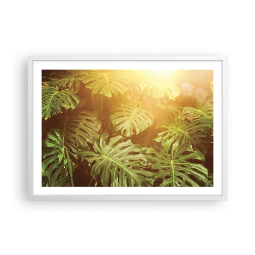 Plakát v bílém rámu - Vstoupit do zeleně… - 70x50 cm