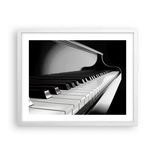 Plakát v bílém rámu - Harmonie tvarů a barev - 50x40 cm