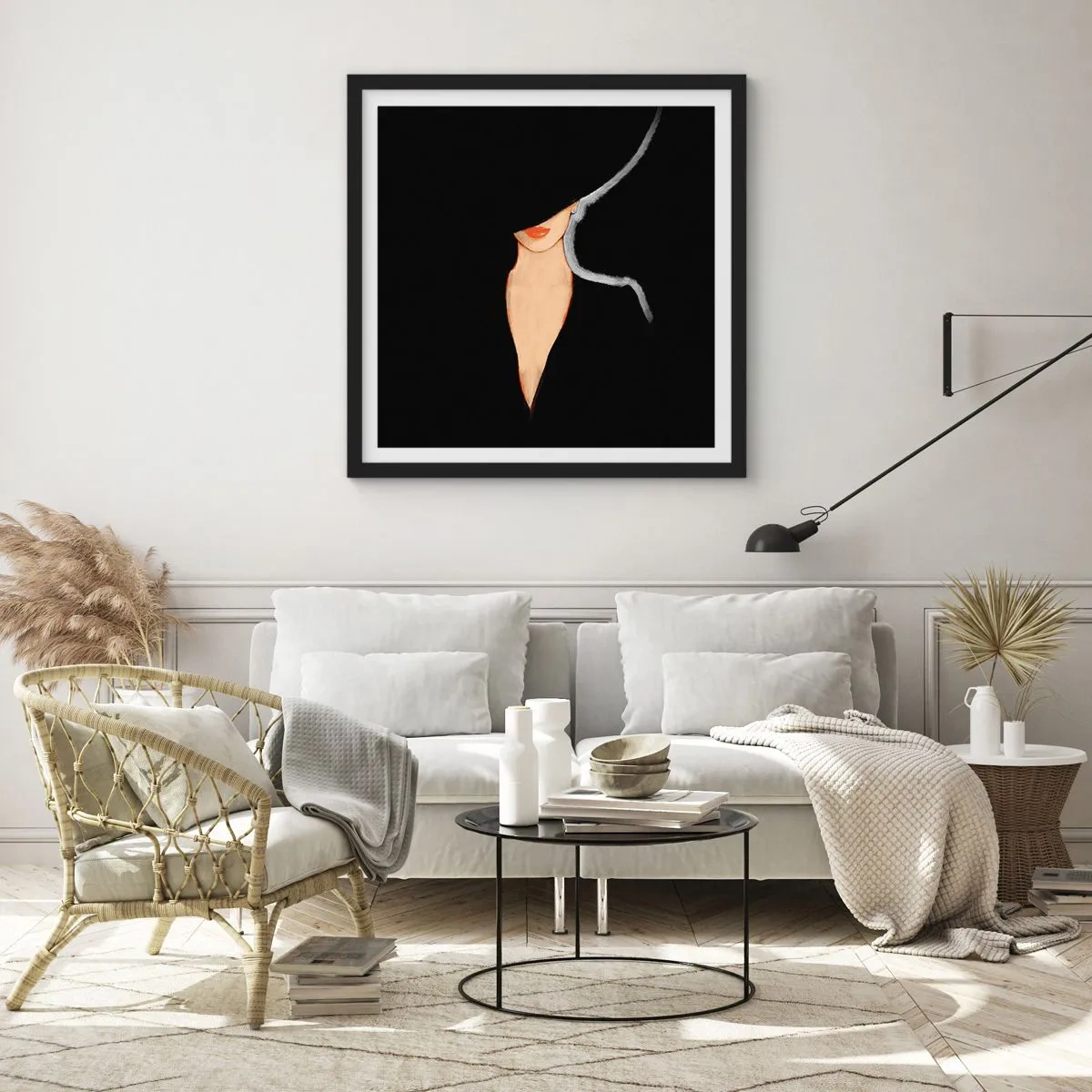 Plakát v černém rámu - Elegance a styl - 30x30 cm