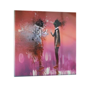 Obraz na skle - Lze nahlédnut do sebe? - 30x30 cm