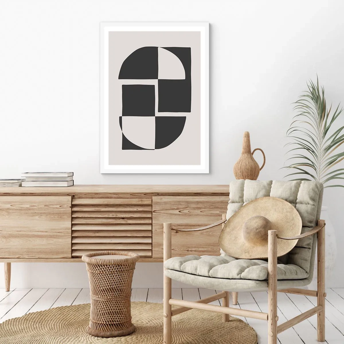 Plakát v bílém rámu - Antitéza – syntéza - 40x50 cm