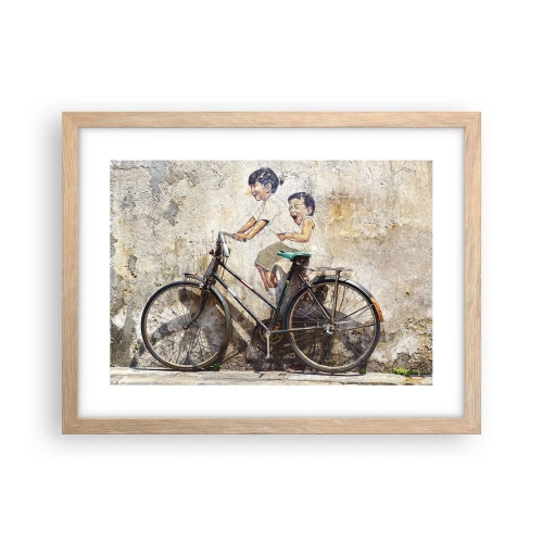 Plakát v rámu světlý dub - Pravda nebo klam? - 40x30 cm