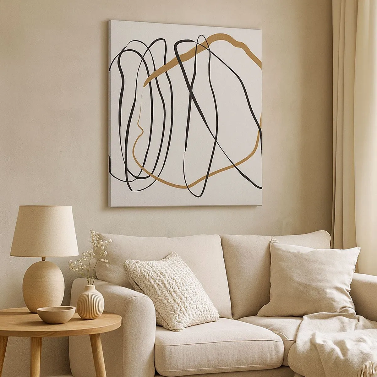 Obraz na plátně - Kompozice – tanec ve smyčce - 30x30 cm