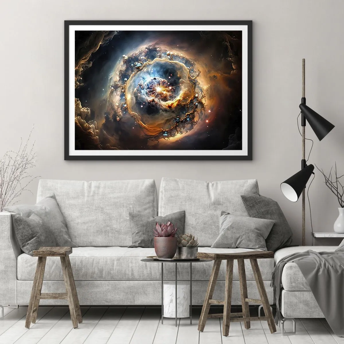 Plakát v černém rámu - Začátek - 50x40 cm