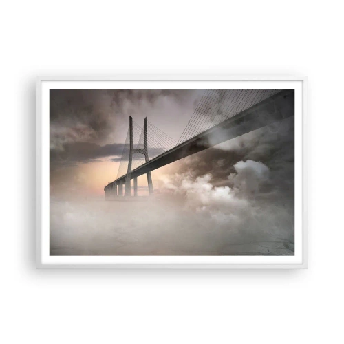 Plakát v bílém rámu - U řeky, která není - 100x70 cm