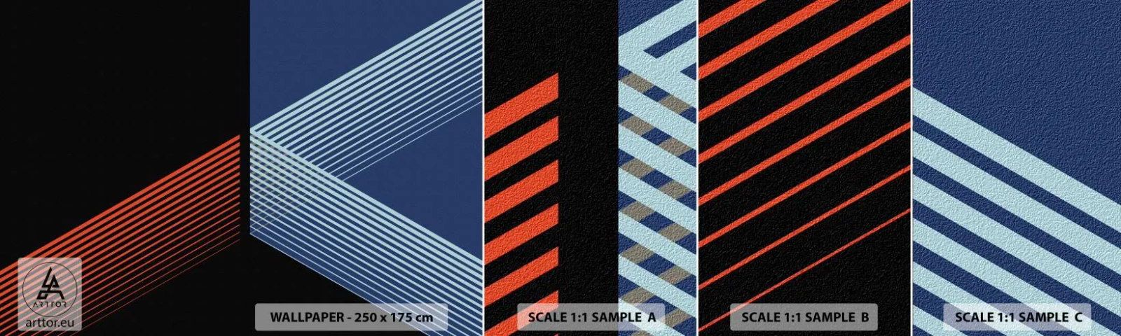 Vzor Fototapety Samolepicí Deluxe Sticker - Jednoduchý příběh - Abstrakce, Kus, Kresba tužkou - 100x30 cm