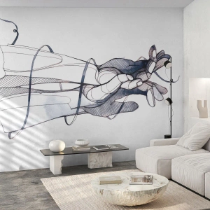 Fototapeta Samolepicí Deluxe Sticker - Studie o dotyku - Abstrakce, Ruce, Grafika - 400x280 cm