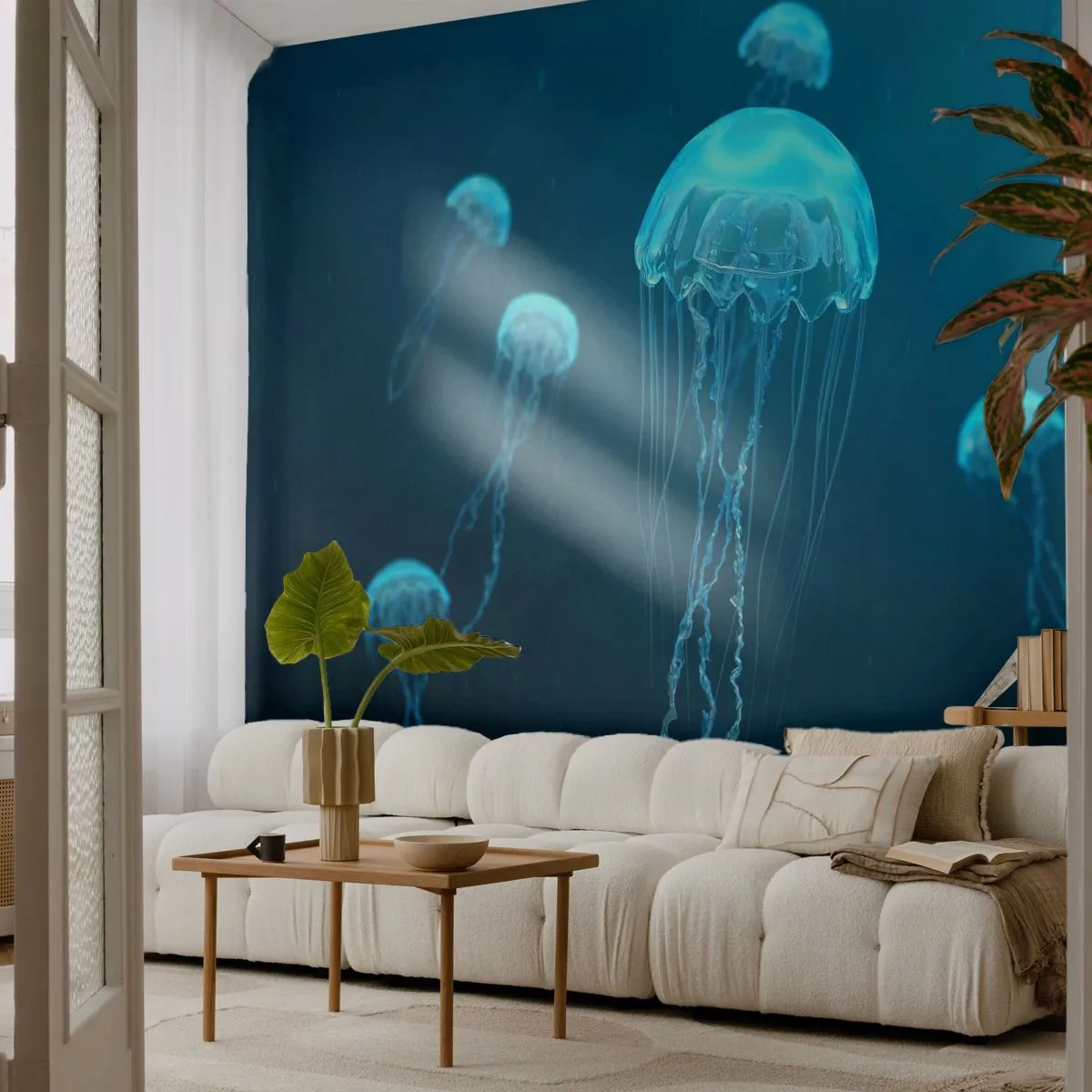 Fototapeta Standard Eco - Oceánský tanec - Medúza, Oceán, Voda - 400x280 cm