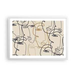 Plakát v bílém rámu - Portrét znásobený - 70x50 cm