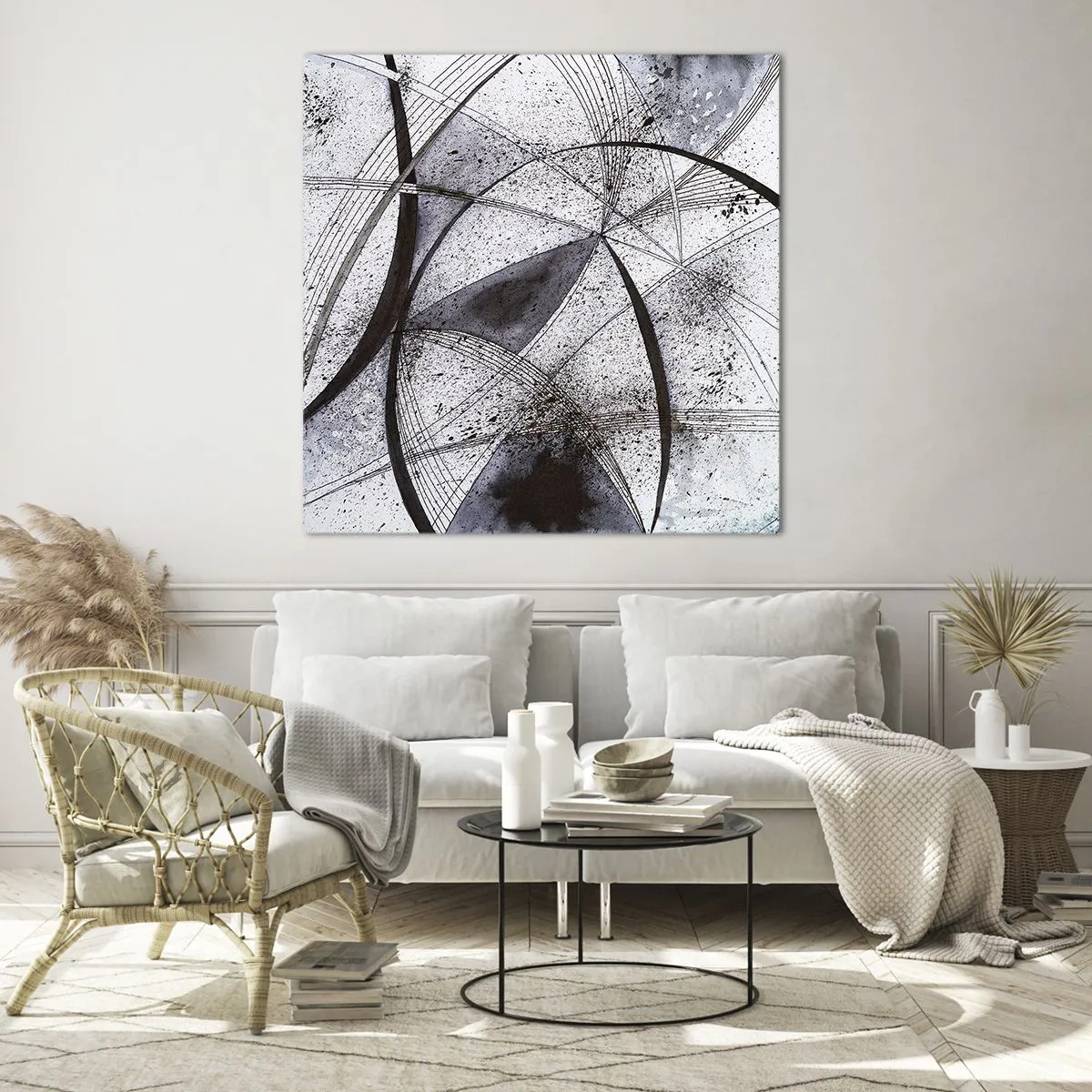 Obraz na skle - Futuristická fantazie - 60x60 cm