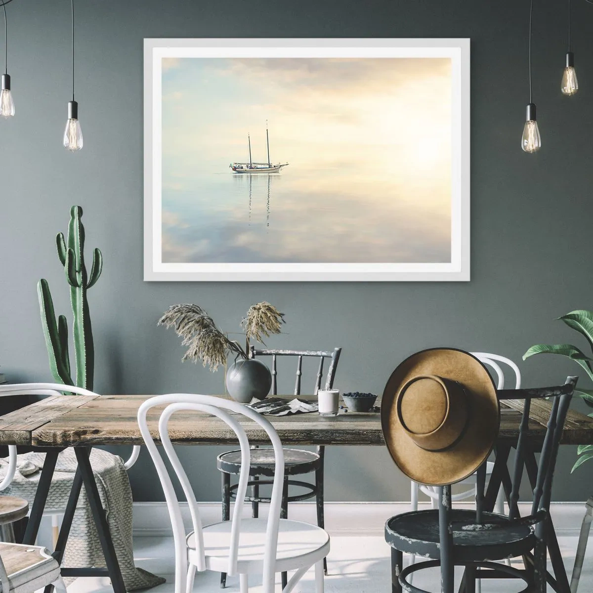 Plakát v bílém rámu - V moři ticha - 70x50 cm