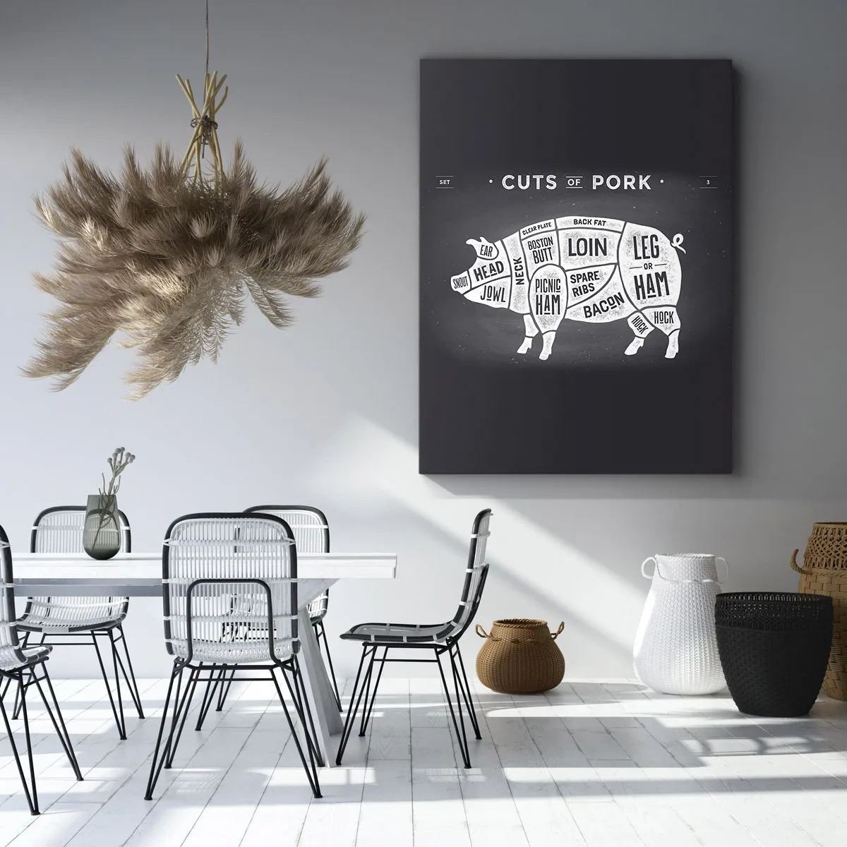 Obraz na plátně - Slabikář řezníka - 55x100 cm