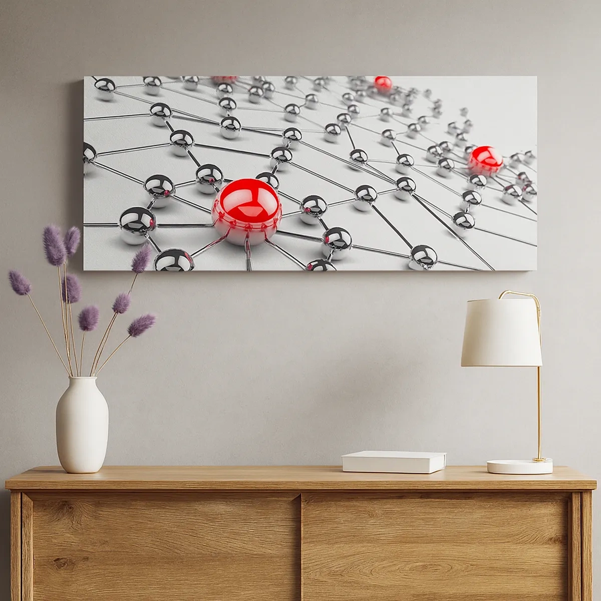 Obraz na plátně - Stříbrná síť - 30x30 cm