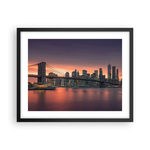 Plakát v černém rámu - Ponořené do liliového ticha - 50x40 cm