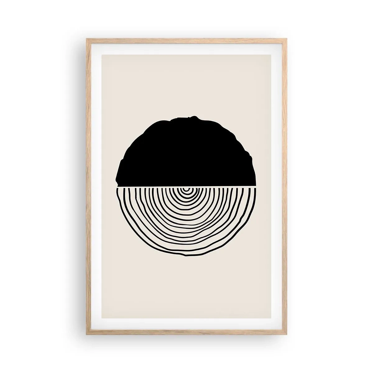 Plakát v rámu světlý dub - Půl na půl - 61x91 cm