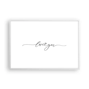 Plakát v bílém rámu - Černé na bílém - 100x70 cm