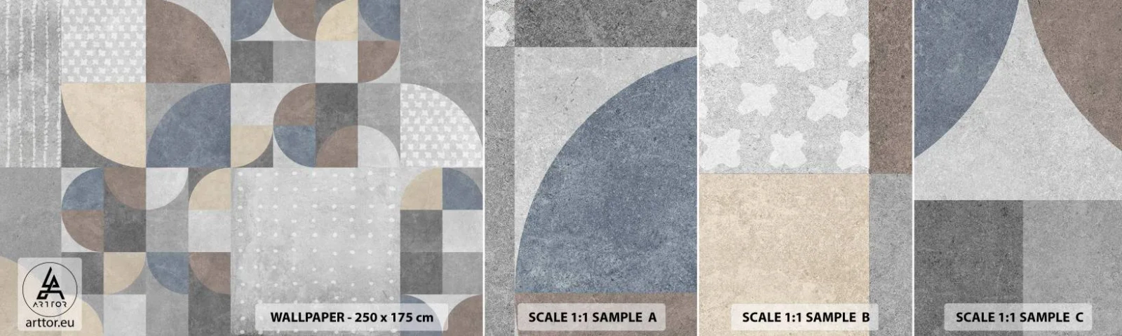 Fototapeta Vzorek Standard Eco - Keramická fantazie - Abstrakce, Kus, Geometrický Vzor - 100x30 cm