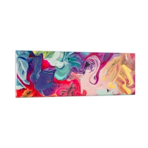 Obraz na skle - Zrození barev - 90x30 cm