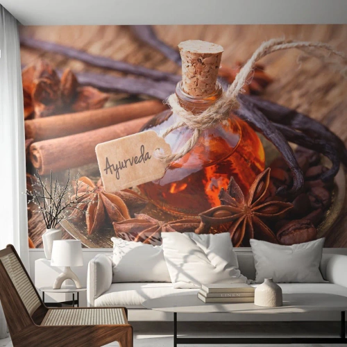 Fototapeta Standard Eco - K jednotě těla a ducha - Skořice, Anýz, Vanilka - 350x256 cm