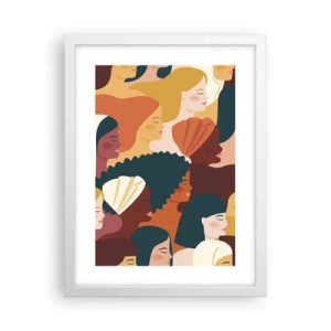 Plakát v bílém rámu - Pouze ženskost - 30x40 cm