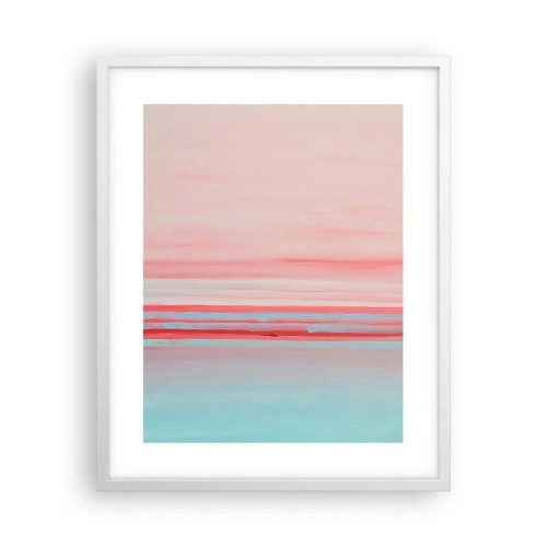 Plakát v bílém rámu - Abstrakce za úsvitu - 40x50 cm