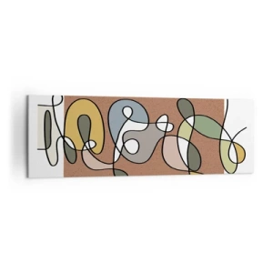 Obraz na plátně - Abstrakce, která stojí za úsměv - 160x50 cm