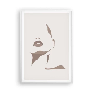 Plakát v bílém rámu - Stvořená ze světla a stínu - 70x100 cm