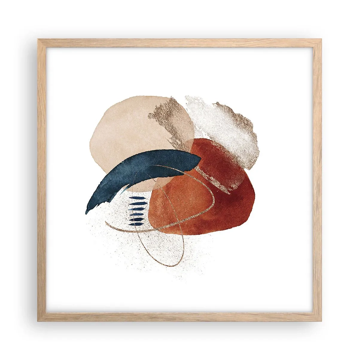 Plakát v rámu světlý dub - Oválná kompozice - 50x50 cm