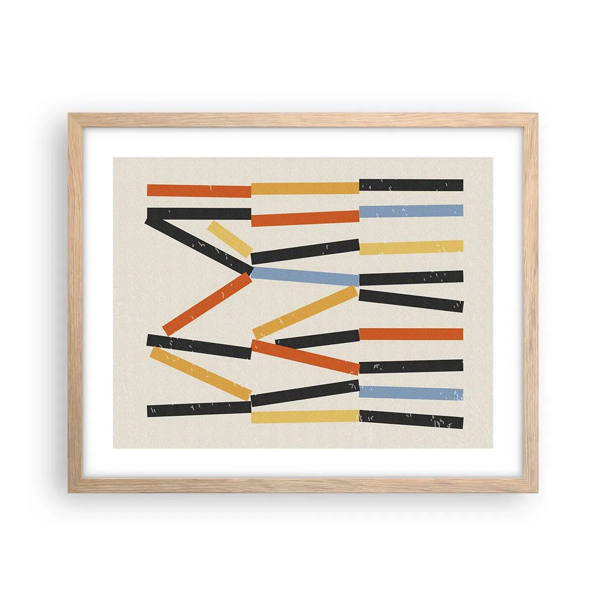 Plakát v rámu světlý dub - Kompozice na úrovni - 50x40 cm