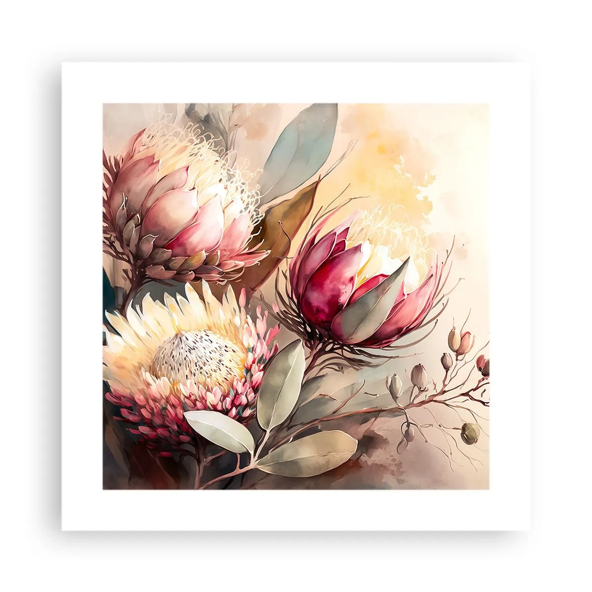 Plakát - Z profilu a en face - 40x40 cm