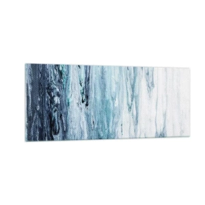 Obraz na skle - Modré rampouchy - 100x40 cm