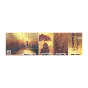 Vzor Fototapety Samolepicí Deluxe Sticker - Cítím, že se na mě někdo dívá - Abstrakce, Žena, Procházka v dešti - 100x30 cm