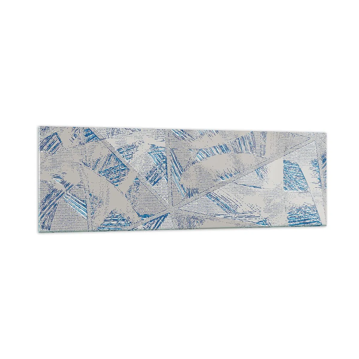 Obraz na skle - V šedomodrém labyrintu - 160x50 cm