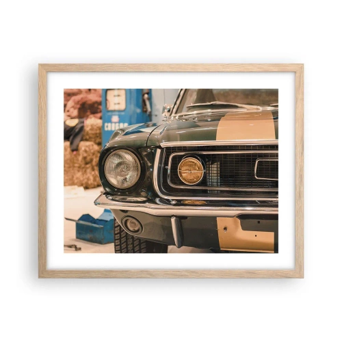 Plakát v rámu světlý dub - Setkání s legendou - 50x40 cm